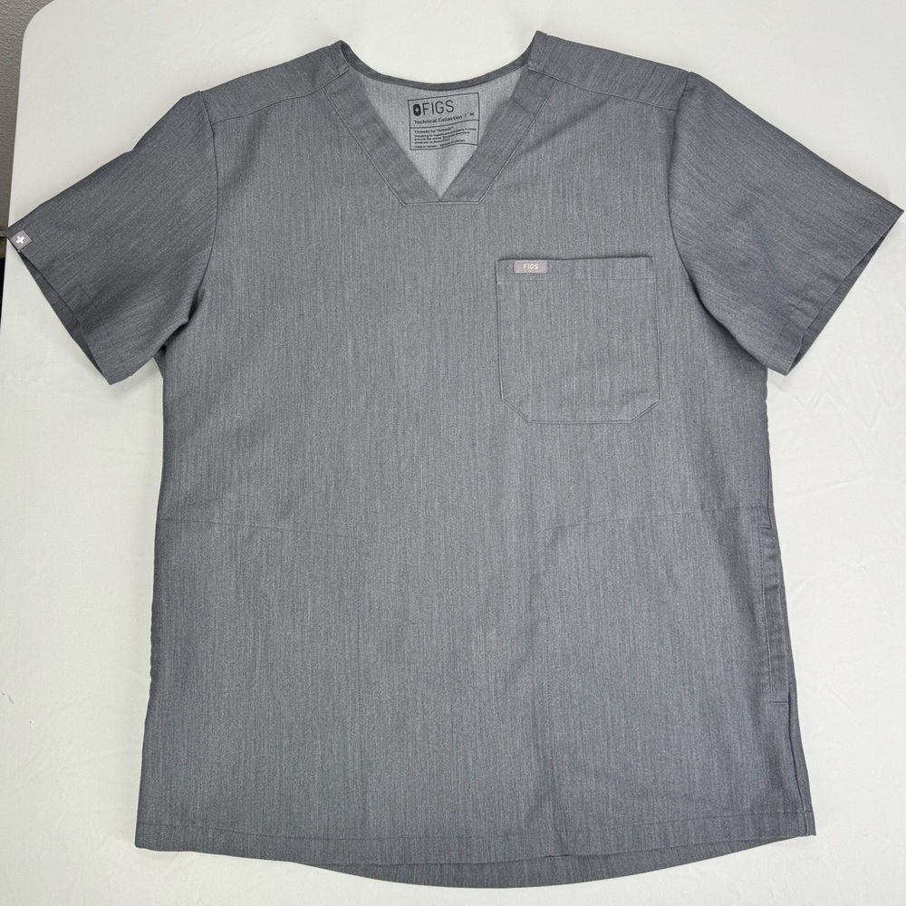 FIGS Technical Collection Charcoal Short Sleeve Scrub Top Medium TM3000 Mens